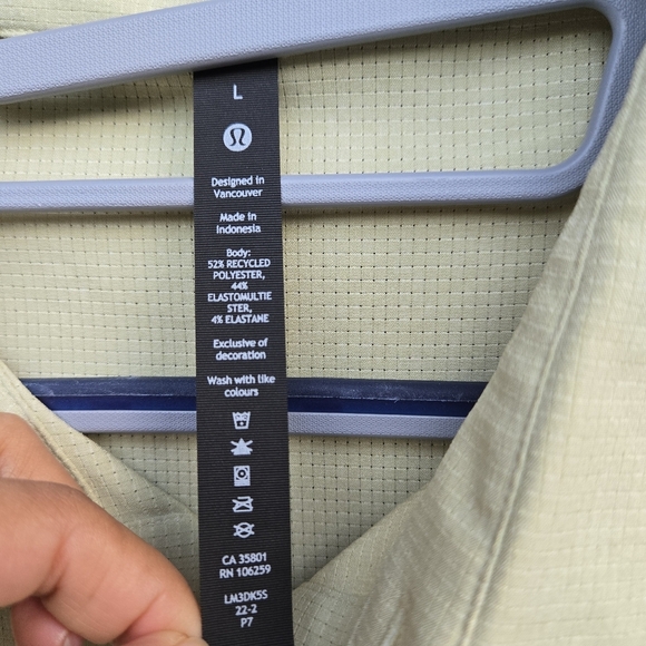 Lululemon Green Airing Easy Short-Sleeve Shirt Size L - Picture 4 of 4